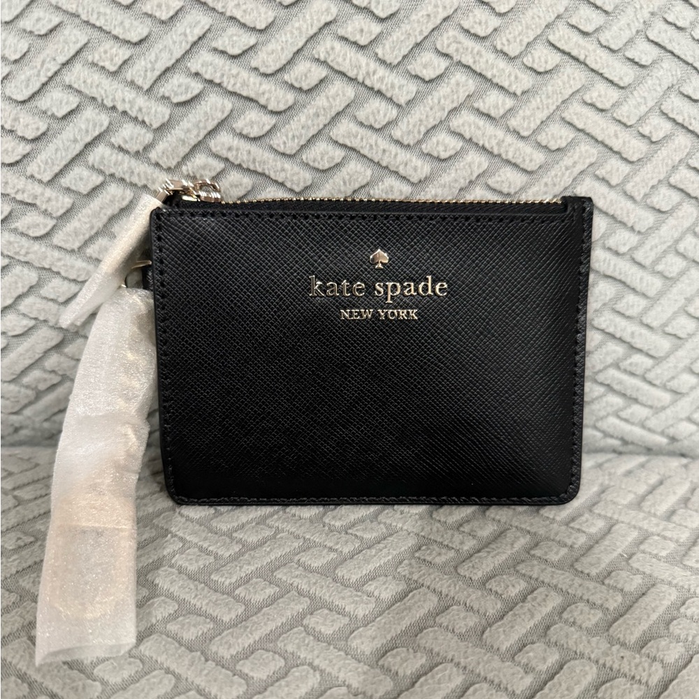 NEW! Kate Spade Black Card Holder With key ring